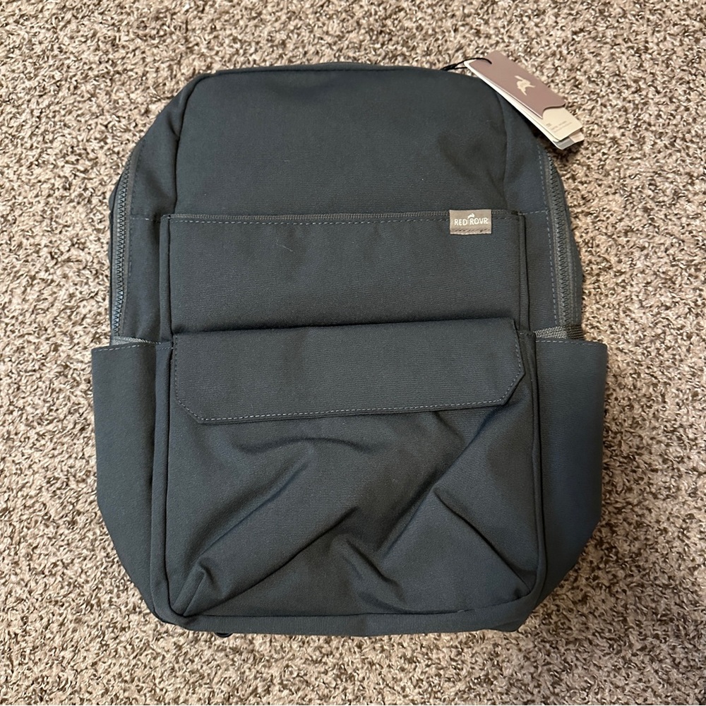 RED ROVR Roo Backpack Lightweight Diaper Bag in Charcoal